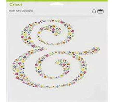 Cricut Iron On Designs Floral Ampersand 8.5X12; 1 large, ready-to-apply design; Create T-shirts, tote bags, hoodies, throw pillows, and more; Use as is or personalize with designs cut by your Cricut® machine; Get amazing, proven results with Cricut EasyPress™ or use household iron
